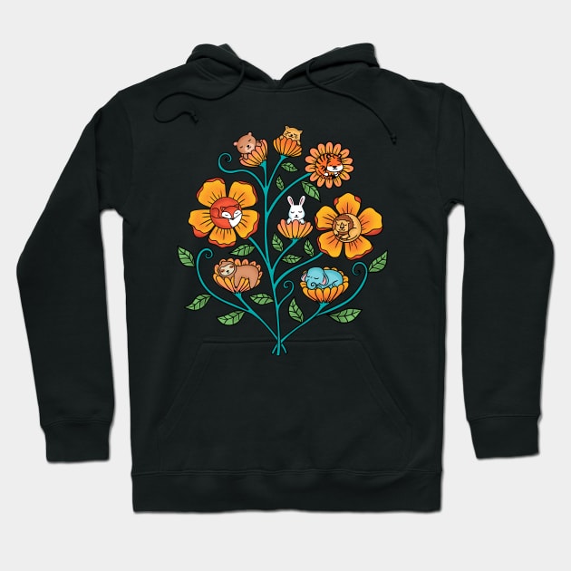 Flowers animals Hoodie by coffeeman